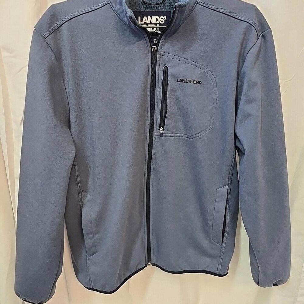Lands' End Men's Softshell Stretch Fleece Casual Sportswear Jacket M